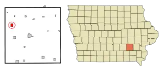 Localisation de What Cheer