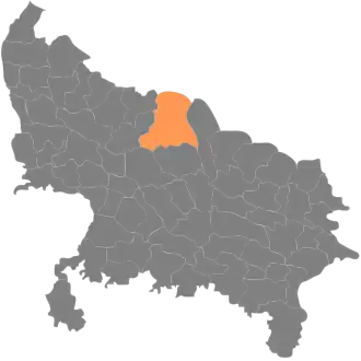 Localisation de District de Lakhimpur Kheriलखनऊ ज़िला