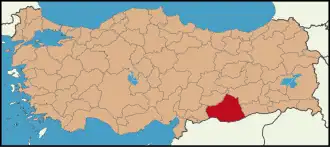 Localisation de Şanlıurfa (province)