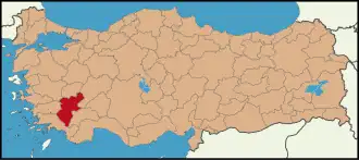 Localisation de Denizli (province)