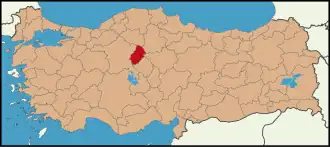 Localisation de Kırıkkale (province)