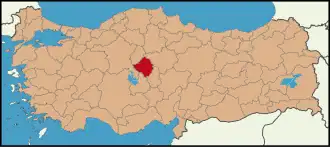 Localisation de Kırşehir