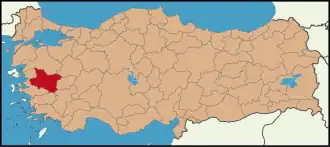 Localisation de Manisa (province)