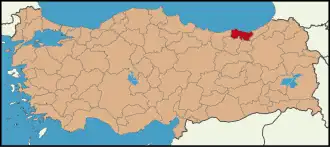 Localisation de Province de Trabzon