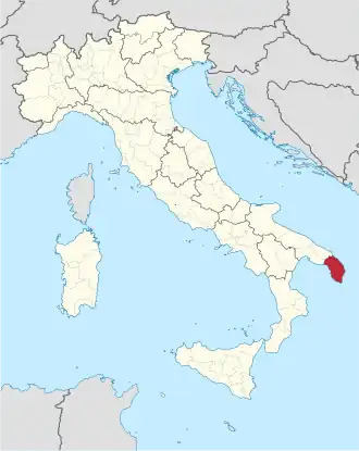 Localisation de Province de Lecce