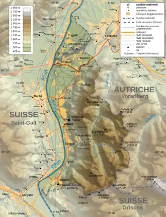 carte : Géographie du Liechtenstein