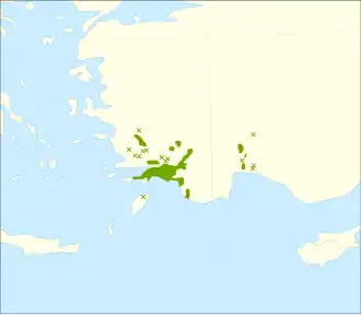 Description de l'image Liquidambar orientalis range.svg.