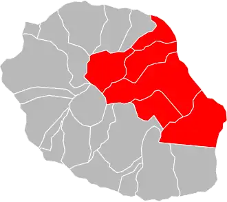 Localisation de Communauté intercommunale Réunion Est