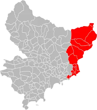 Localisation de Communauté d’agglomération de la Riviera française