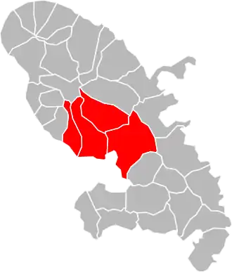 Localisation de Communauté d'agglomération du Centre de la Martinique