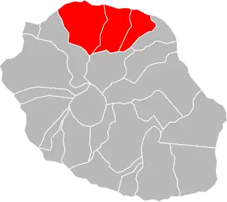 Localisation de Communauté intercommunale du Nord de La Réunion