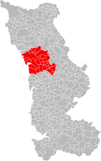 Localisation de Communauté de communes Côte Ouest Centre Manche