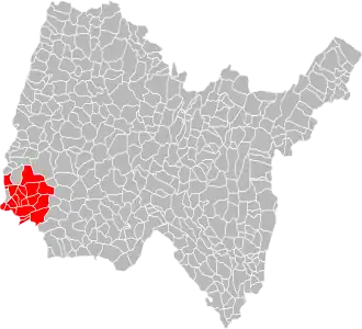 Localisation de Communauté de communes Dombes Saône Vallée