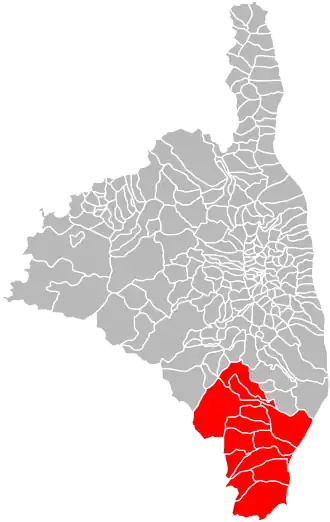Localisation de Communauté de Communes de Fium'orbu Castellu