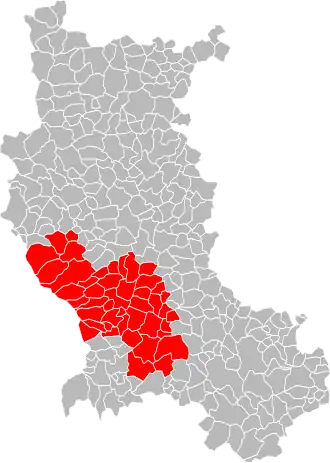 Localisation de Communauté d'agglomération de Loire Forez
