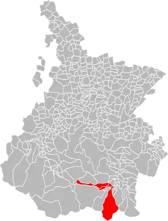 Localisation de Communauté de communes Aure 2008