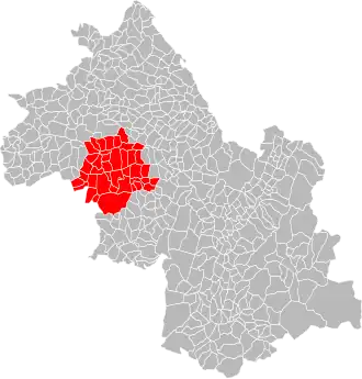 Localisation de Communauté de communes Bièvre Isère