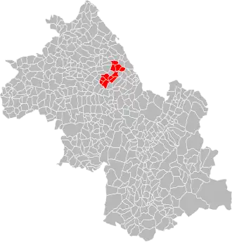Localisation de Communauté de communes Bourbre-Tisserands