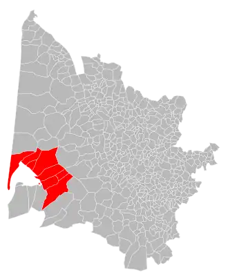 Localisation de Communauté d'agglomération du Bassin d'Arcachon Nord