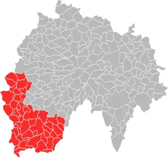 Localisation de Communauté de communes de la Châtaigneraie Cantalienne