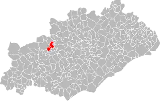 Localisation de Communauté de communes Combes et Taussac