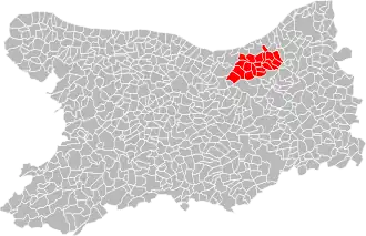 Localisation de Communauté de communes du Pays d'Auge dozuléen (Copadoz)