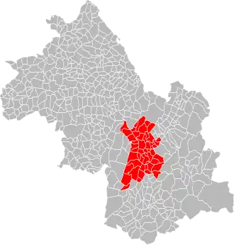 Localisation de Grenoble-Alpes Métropole