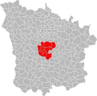 Localisation de Communauté de communes Cœur du Nivernais