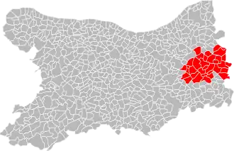 Localisation de Lintercom Lisieux - Pays d'Auge - Normandie