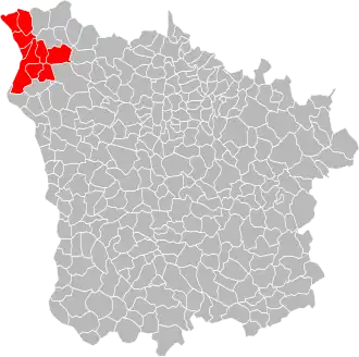 Localisation de Communauté de communes Loire et Nohain