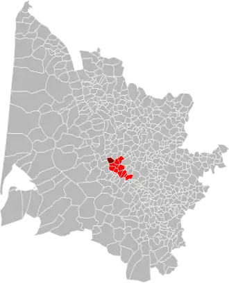 Localisation de Communauté de communes des Portes de l’Entre-Deux-Mers