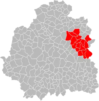Localisation de Communauté de communes  de Champagne berrichonne