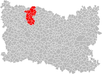Localisation de Communauté de communes de Crèvecœur-le-GrandPays Picard A16 Haute Vallée de la Celle
