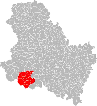 Localisation de Communauté de communes de Saint-Sauveur-en-Puisaye