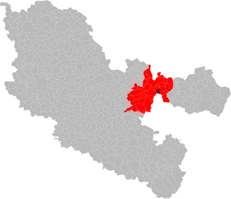 Localisation de Communauté d'agglomération Sarreguemines Confluences