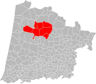 Localisation de Communauté de communes de la Haute Lande