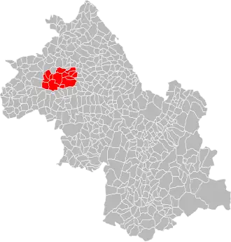 Localisation de Communauté de communes de la région Saint-Jeannaise