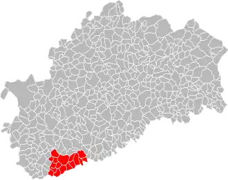 Localisation de Communauté de communes de la vallée de l'Ognon