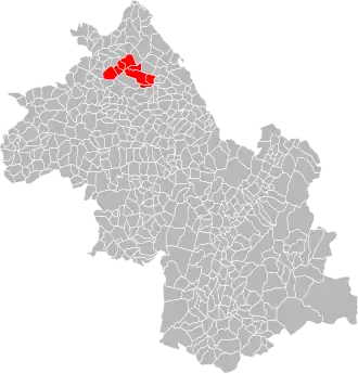 Localisation de Communauté de communesLes Balmes Dauphinoises