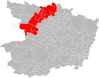 Localisation de Communauté de communes des Vallées du Haut-Anjou