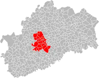 Localisation de Communauté de communes des Combes