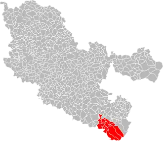 Localisation de Communauté de communes des Deux Sarres