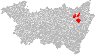 Localisation de Communauté de communes des Hauts Champs