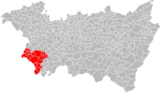 Localisation de Communauté de communes des Marches de Lorraine
