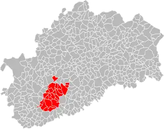 Localisation de Communauté de Communes des Monts de Gy