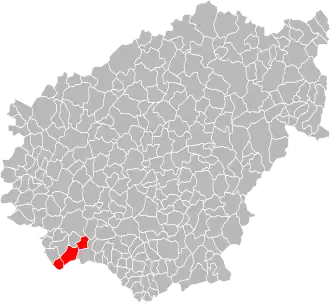 Localisation de Communauté de communes des Portes du Causse