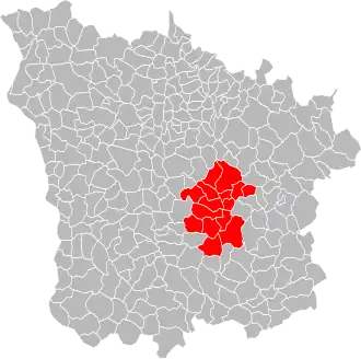 Localisation de Communauté de communes du Bazois