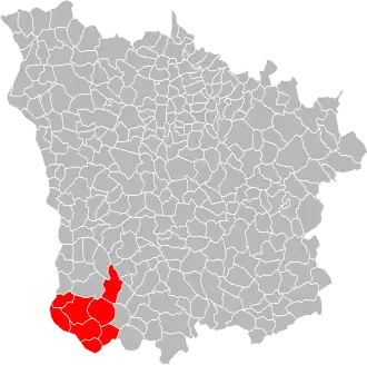 Localisation de Communauté de communes du Nivernais bourbonnais