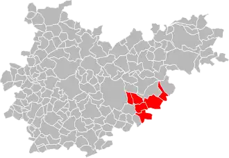 Localisation de Communauté de communes du Quercy vert