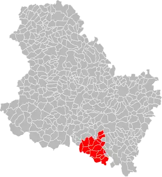 Localisation de Communauté de communes du Vézelien